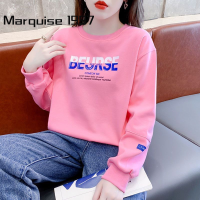 Marquise1997 เสื้อฮู้ด เสื้อแขนยาวอบอุ่น หลวมและสบาย แฟชั่น นุ่มนวล ทันสมัย สบาย WWY23936Z9 39Z230926