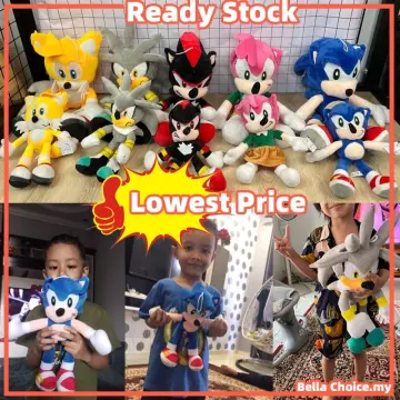 Sonic the Hedgehog 7 Inch Sonic, Shadow, Knuckles and Tails Stuffed Plush  Toy Set of 4 