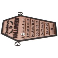 Halloween Countdown Calendar DIY Mobile Blocks/Numbers, Wooden Countdown Signs Decorated Halloween Home Decoration