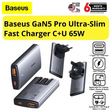 Baseus 65W GaN 5 Pro Ultra-Slim USB C Charger Quick Charge QC 4.0
