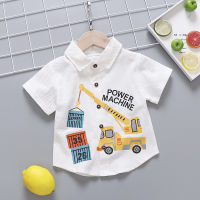 Kids Baby Cotton Clothing Boys Tops Shirts Casual Clothes Check Blouse Short Sleeves Shirt Infant Toddler Tee Boy Top T-shirt