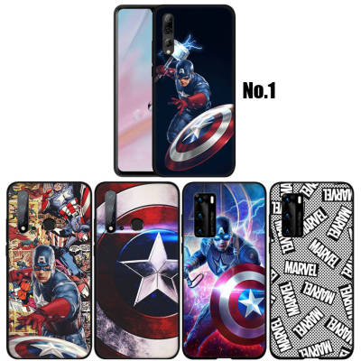 WA11 Captain America Marvel อ่อนนุ่ม Fashion ซิลิโคน Trend Phone เคสโทรศัพท์ ปก หรับ Huawei P10 P20 P30 Pro Lite Y5P Y6 Y6P Y7A Y8P Y9A Y8S Y9S Y7 Y9 Prime