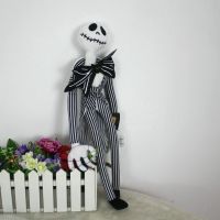 UIODF 50ซม. ค่ะ ตุ๊กตา JACK skellington หัวเล็กๆ แจ็คกำมะหยี่ ตุ๊กตาโครงกระดูกตุ๊กตา แจ็คตกแต่ง นุ่มนุ่มๆ คริสมาสต์