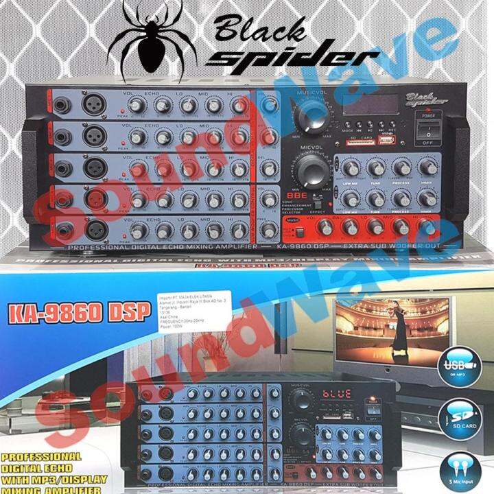 AMPLIFIER BLACK SPIDER KA 9860 DSP BLUETOOTH USB POWER MIXER KARAOKE