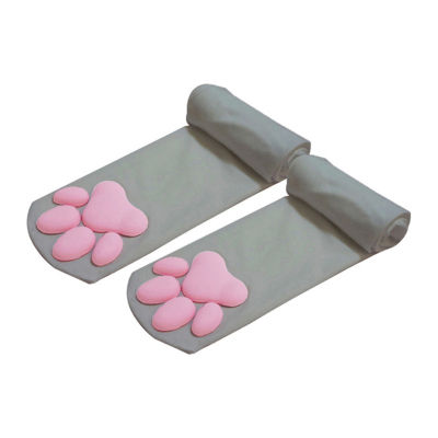 Kawaii Sexy Women Girls Cat Paw Stockings 3D Cat Claw Toe Beanies Cute Gift Lolita PawPads Cosplay Cat Paw Pad Thigh High Socks