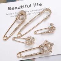 【CW】 Rhinestone Decoration Buckle Pin Brooches Cardigan Coat Sweater Costume Safety Pins Accessories