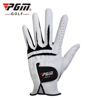 Retcmall6 PGM Golf Glove Premium Leather Glove Men Breathable Comfortable With Fingertip Ventilation Hole Design White Hand Glove