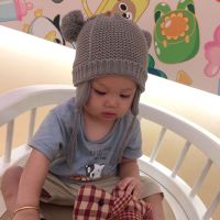 ღ♛ღCute Newborn Baby Beanie Hat Winter Warm Warm Solid Color Casual Bear Knit