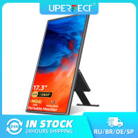 UPERFECT หน้าจอ HDMI ขนาด1920*1080จอแสดงผล LCD แบบพกพาสำหรับเล่นเกมหน้าจอ IPS ขนาด17.3นิ้ว100 SRGB แบบเต็มรูปแบบ Type-C สำหรับกล้อง PC PS4