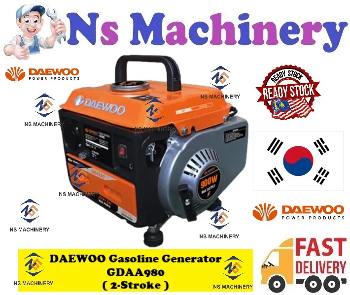 DAEWOO Gasoline Generator GDAA980 2-Stroke (Air-Cooled) - 900W | Lazada