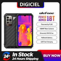 Ulefone เกราะเสริมพลัง18T 5G โทรศัพท์มีสาย12GB 256GB กล้อง108MP สร้างภาพจากอุณหภูมิ9600MAh Dimensity 900 NFC ทุกรุ่นโทรศัพท์