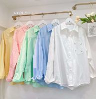 Shirt Pastel เชิ้ตปักกระเป๋า สีสันพาสเทล ผ้าดี