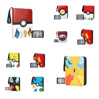 【LZ】hbv195 Pokémon Card Book 4 Grid Loose-leaf PU Game Card Storage Bag Pokémon Card Book Collection Card Book Birthday Gift Christmas Gift