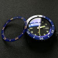 Blue Green Black Flat Ceramic Bezel Insert 38x31.5mm Luminous Pip At 12 For Seiko SKX007 009 Sapphire Crystal Watch Case Parts