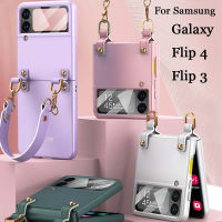 [เคสดีไซน์พกพา] เคสโทรศัพท์มือถือ ฝาพับ พร้อมช่องใส่บัตร สําหรับ Samsung Galaxy Z Flip 4 3 Z Flip 4 Flip 3