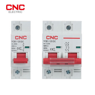 CNC YCB1-125DC 1P 2P Din Rail Minature Circuit Breaker MCB 6000kA ความจุทำลาย DC 80A100A125A
