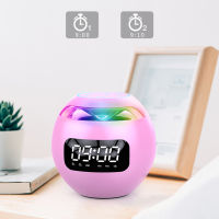 Mini Bluetooth-compatible Speaker Wireless Car Subwoofer Sound Box with LED Display Alarm Clock Hifi TF Card MP3 Music Play