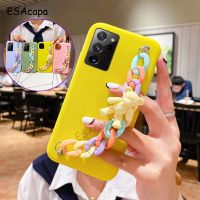 (Great. Cell phone case)น่ารัก3D หมีข้อมือโซ่กรณีสำหรับ Samsung Note 20อัลตร้า10พลัส10 Lite ซิลิโคนอ่อนนุ่มสายรัดข้อมือปกโทรศัพท์สำหรับ Samsung Note 9 8