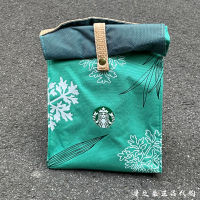 กระเป๋าเป้สะพายหลัง Starbuck ขาตั้งกล้อง Startbuck ผ้าใบไม้ไผ่สานเขียวอเนกประสงค์สายพาดไหล่ปรับได้กระเป๋าเก็บของ