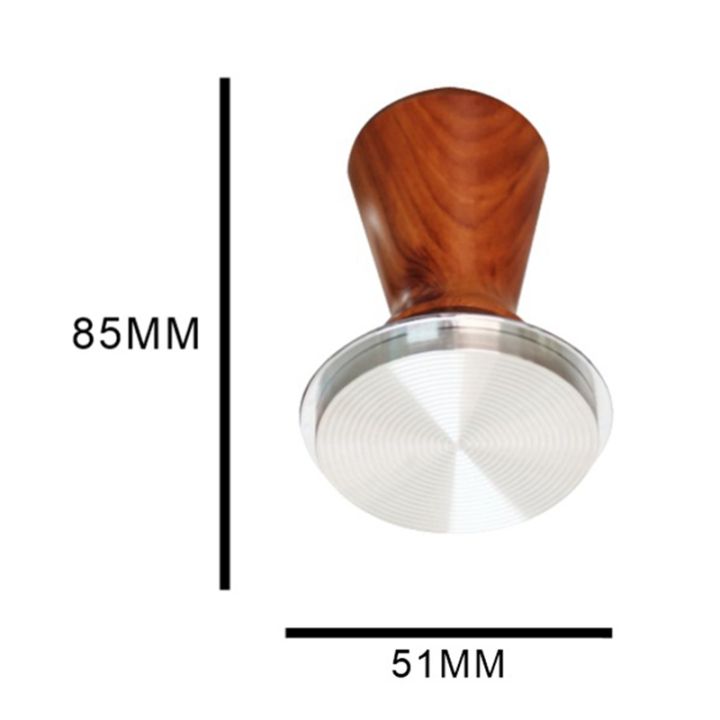 51mm-coffee-tamper-wooden-handle-barista-maker-grinder-handmade-coffee-powder-hammer-tamper-ripple-base