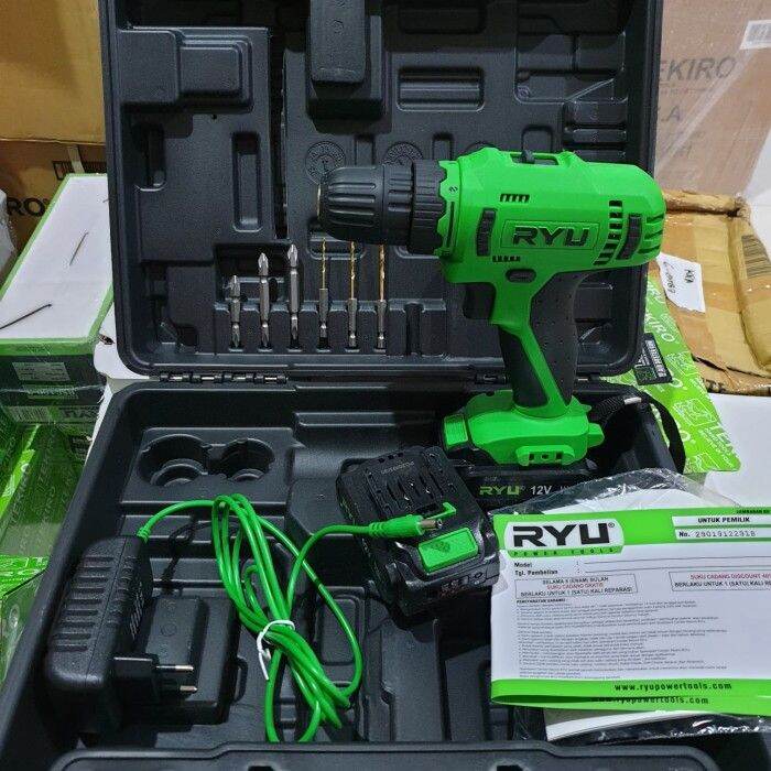 M U Cordless Drill Volt Ryu Rcd V Mesin Bor Baterai Koper Set Mm V Tersedia Juga