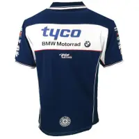 เสื้อโปโลสีฟ้าสำหรับ BMW tyco Motorrad