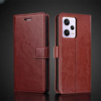 เคสกระเป๋าสตางค์เรโทรปกหนังกระเป๋าเก็บบัตรเคสหนังสำหรับ Xiaomi Redmi Note 12 Pro Note12 4G