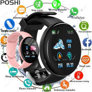 POSHI Đồng Hồ Thông Minh Màn Hình Cảm Ứng Toàn Màn Hình D18 Cho Nam Đồng