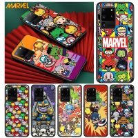 [ขายร้อน]NIQUXI Marvel การ์ตูนน่ารักสำหรับ Samsung S20 FE Plus A91 A81 A71 A51 A41 A31 A21 A11 A72 A52 A12กรณีโทรศัพท์นุ่มสีดำ