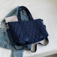 Quilted women bag nylon Large Tote for  Brand Designer Ladies Big Shoulder Bags padded Short Handle Top Handle Handbag