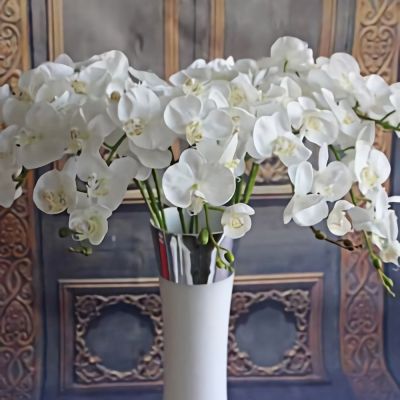 【cw】 PATIMATE ArtificialOrchid Artificial Flowers ForSilkBouquet Phalaenopsis RealFake Flowers 【hot】