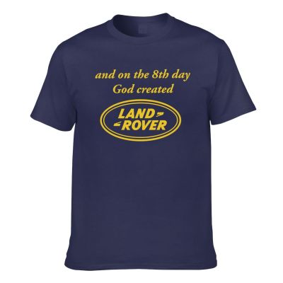 Dengan Motif Print Land Rover Landy On The 8Th Day God Created Land Rover Mens Short Sleeve T-Shirt