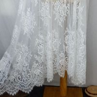 1 Piece=1.5*3 Meters width 1.5 meters  length 3 meters eyelash chantilly lace fabric! Quality wedding  fabric Fabric  Material