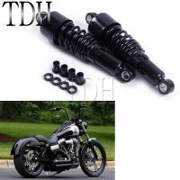 1 Pair Motorcycle Black 10.5 quot; Adjustable Rear Suspension Shock Absorber For Harley Sportster Dyna Touring FLH FLT 1980-2017