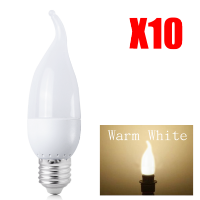 10pcsset E14 E27 LED Candle Bulbs 7W 9W led light chandelier Candle lamp AC 220V Lamp Decoration Light WarmWhite Energy Saving