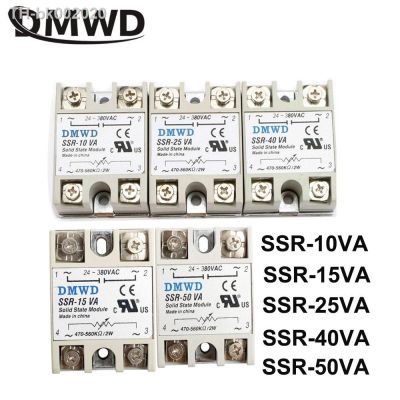 ❁ 1Pc Solid State Relay SSR-10VA SSR-15VA SSR-25VA SSR-40VA SSR-50VA 10A15A25A 40A 50A 100A Relais Regulator 500K ohm TO 24-380VAC