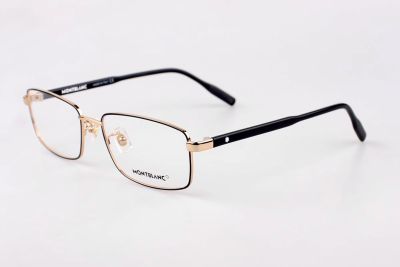 Mont-Blanc-แว่นตา MB0087O Elegant Classic Retro Square แว่นตาแว่นตาสำหรับผู้ชายยี่ห้อ Alloy Designer Eyewear