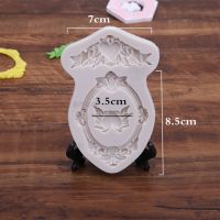 European Relief Frame Photo Frame Silicone Fondant Mold Gum Paste Grinding Baking Cake Topper Clay