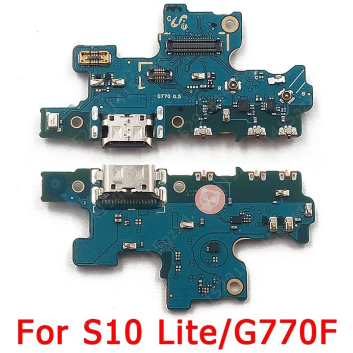 ชาร์จพอร์ตเดิมสำหรับ Galaxy S10 Lite USB G770บอร์ดซ่อมโทรศัพท์มือถือตัวเชื่อมต่อแบบแท่นยืดหยุ่น PCB อะไหล่สายเคเบิลสำหรับเปลี่ยน