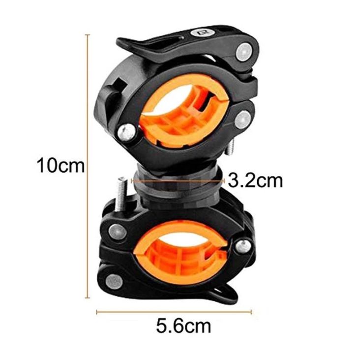 360-degree-cycling-clip-clamp-rotation-bike-flashlight-torch-mount-led-head-front-light-holder-clip-bicycle-accessories