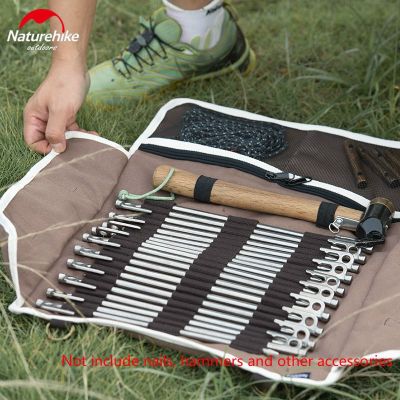 Naturehike Outdoor Camping Equipment Storage Bags Tent Accessories Hammer Wind Rope Tent Pegs Nails Storage Bag Camping Tool