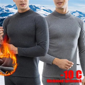 Shop Men Winter Warm Velvet Thick Inner Wear Thermal Underwear Long Johns  Pajama Set At online - Feb 2024