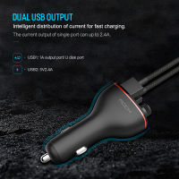 ROCK FM Transmitter Car Wireless Bluetooth 4.2 FM Radio Modulator Car Kit 2.4A USB Car Charger แฮนด์ฟรี Aux Audio เครื่องเล่น MP3