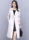 Autumn women fashion loose England style double breasted belted casual coat female trendy candy color long design trench