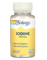 Solaray, Iodine, 500 mcg, 30 VegCaps