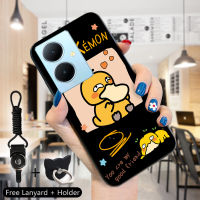 GGK เคสสำหรับ Vivo V29 5G Y78 5G Y78 5G + 5G สายคล้องแหวนใส่นิ้วหมีตุ่นปากเป็ดเคสสุนัขแมวน่ารักลวดลายสัตว์น่ารักซิลิโคนนิ่มกันกระแทกเคสด้านหลังโทรศัพท์ป้องกัน TPU