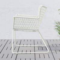 Chair with armrests, outdoor, white