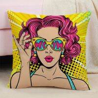 P-POP upholstered sofa cover art decoration 45X45 upholstered double-sided printed pillow cover