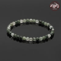 อาเป่า หินไหมเขียว Green Rutile Quartz เกรด Premium ขนาด 4 มิล คัดหิน หินสามัคคี หินควอตซ์ ทัวร์มาลีนเขียว หินมงคล กำไลหินสี กำไลหินนำโชค หินสีเขียว