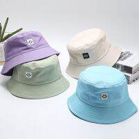 Unisex Bucket Hats Women Pure Colors Smile Sunbonnet Face Sun Hat Outdoor Sports Travel Beach Caps Fishermen Hats Hip Hop Cap